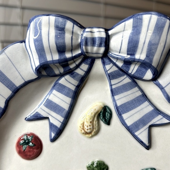 Vintage Fitz and Floyd “Petite Vegetable Bowquet” Canape Plate - Picture 12 of 12